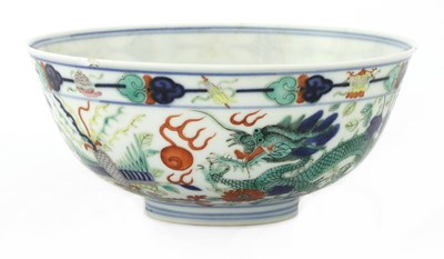 Lot 49 - A Chinese wucai bowl