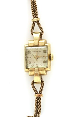 Lot 295 - A ladies' 9ct gold mechanical bracelet watch