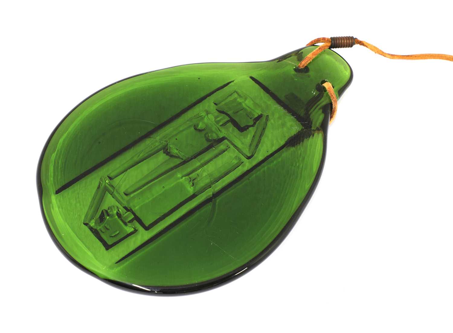 Lot 498 - A green glass sun-catcher
