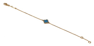 Lot 496 - An 18ct rose gold 'Sweet Alhambra' bracelet, by Van Cleef & Arpels