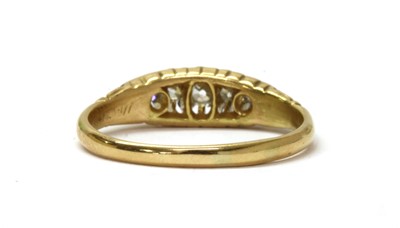 Lot 22 - A gold five stone diamond ring