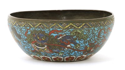 Lot 164 - A Chinese cloisonné bowl