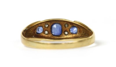 Lot 5 - A gold sapphire and diamond ring