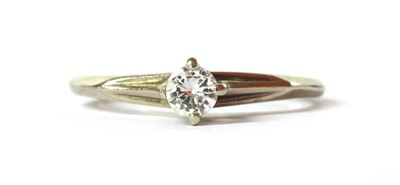 Lot 161 - A white gold single stone diamond ring
