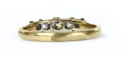Lot 56 - A gold five stone diamond ring