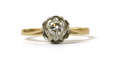Lot 100 - A gold single stone diamond ring