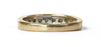 Lot 108 - A 9ct gold diamond half eternity ring