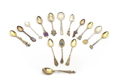 Lot 12 - A collection of silver souvenir spoons