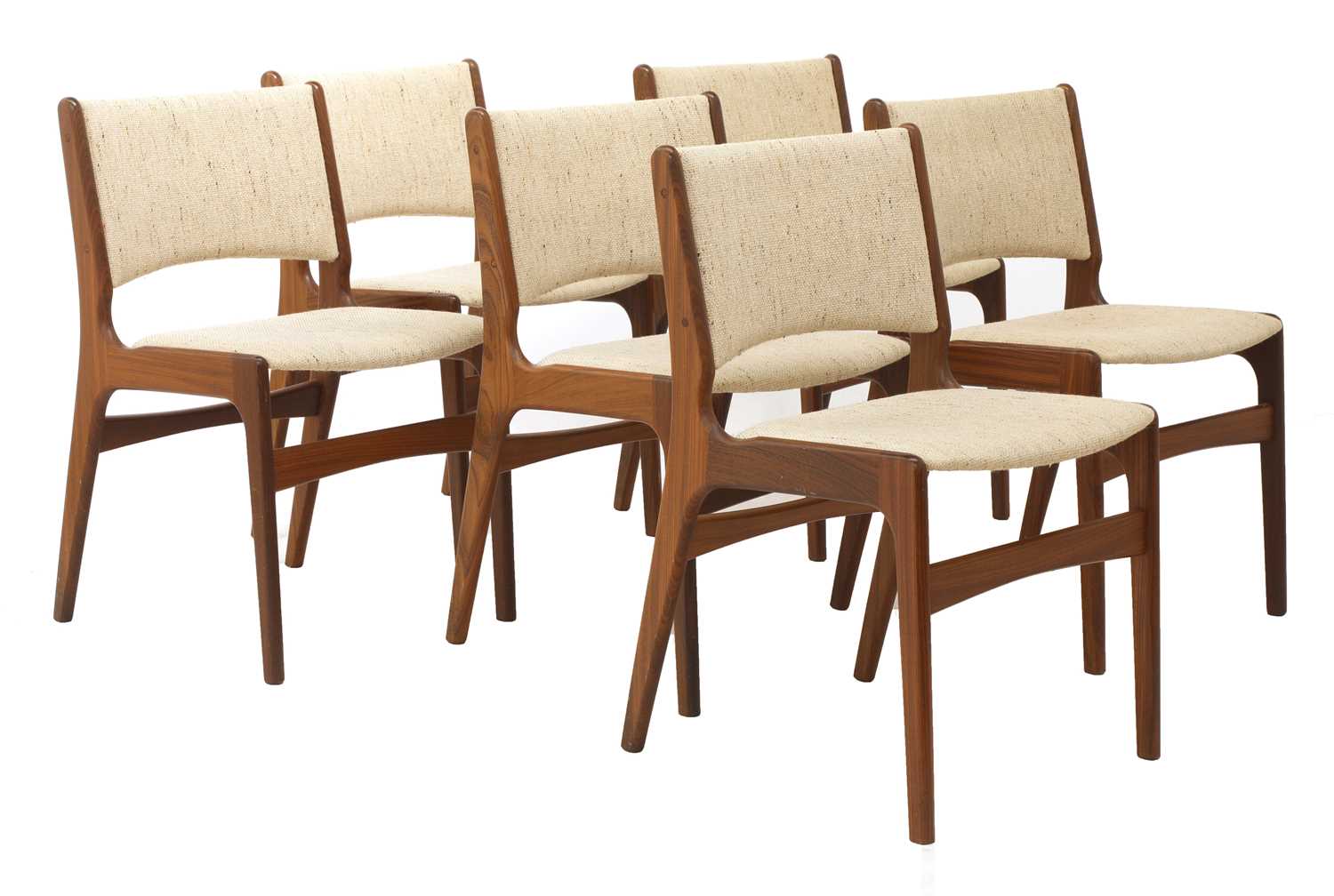 Lot 580 - Six 'Model 89' teak dining chairs