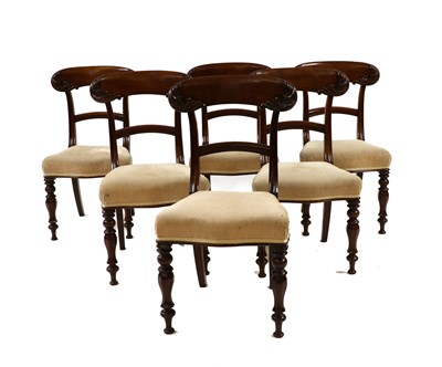 Lot 291 - Set of six Regency mahogany dining chairs