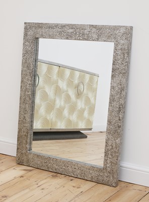 Lot 779 - A contemporary cast aluminium mirror