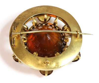 Lot 73 - A Victorian Scottish, gold shield form brooch