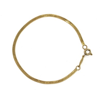 Lot 214 - A gold herringbone link bracelet