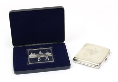 Lot 430 - A sterling silver cigarette case