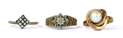 Lot 382 - Three gold rings