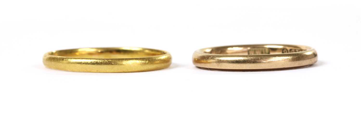 Lot 144 - Two gold wedding rings