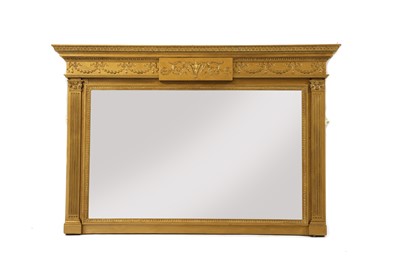 Lot 323 - Regency style gilt wall overmantel mirror