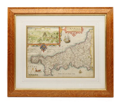 Lot 293 - William Kip, a map of Cornwall