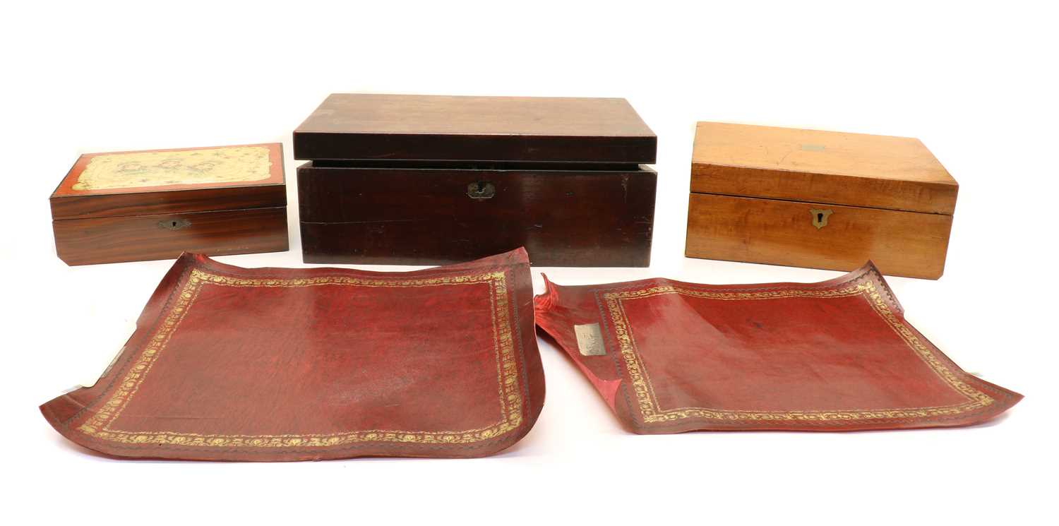 Lot 65 - A collection of five 19th century writing slopes