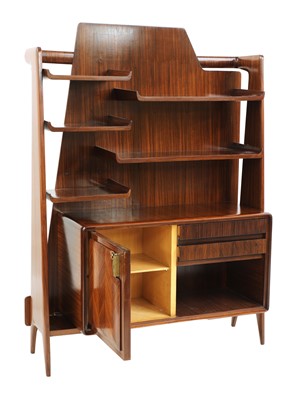 Lot 699 - An Italian rosewood bookcase display cabinet