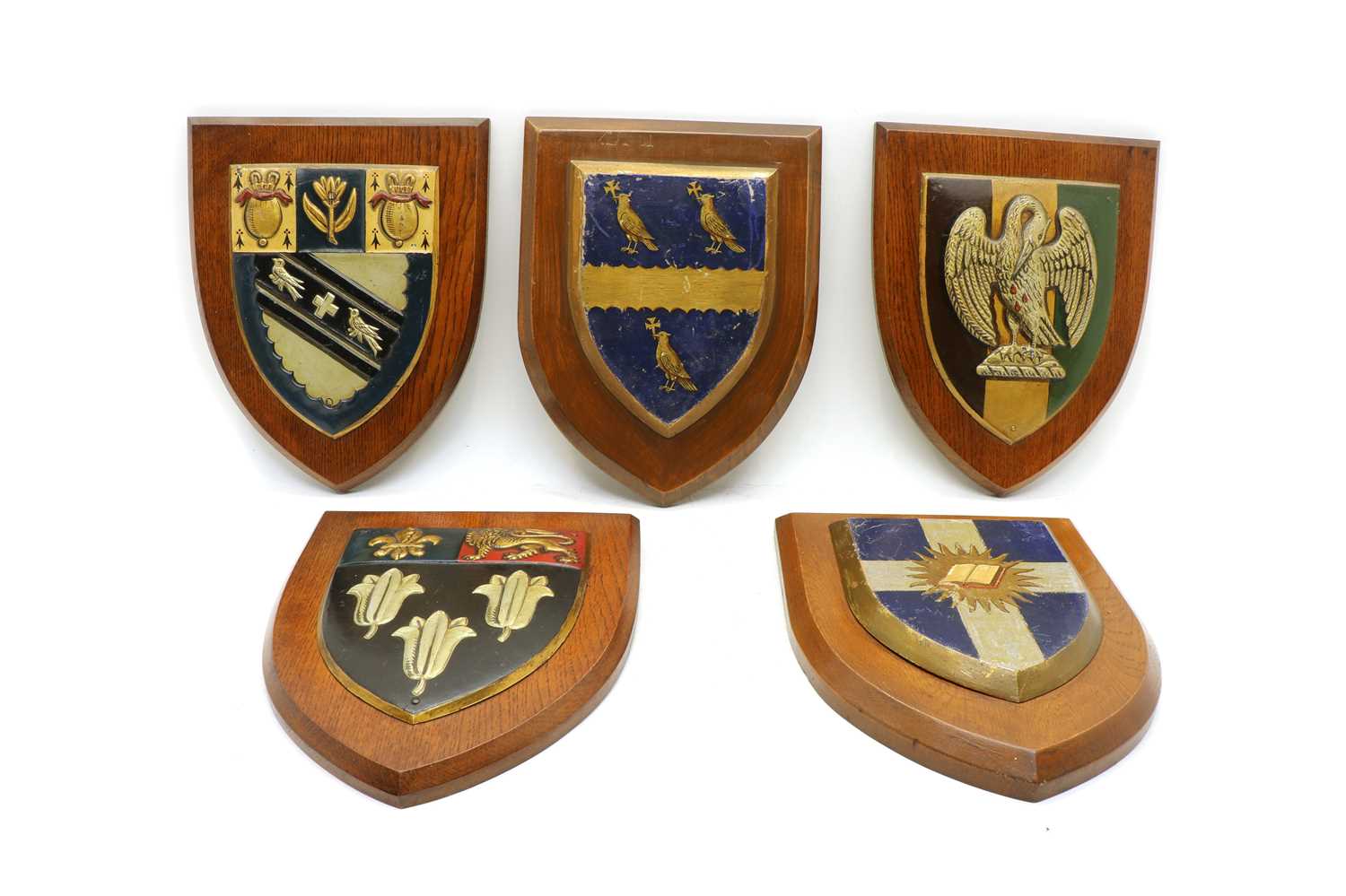 Lot 40 - A collection of twelve heraldic plaques