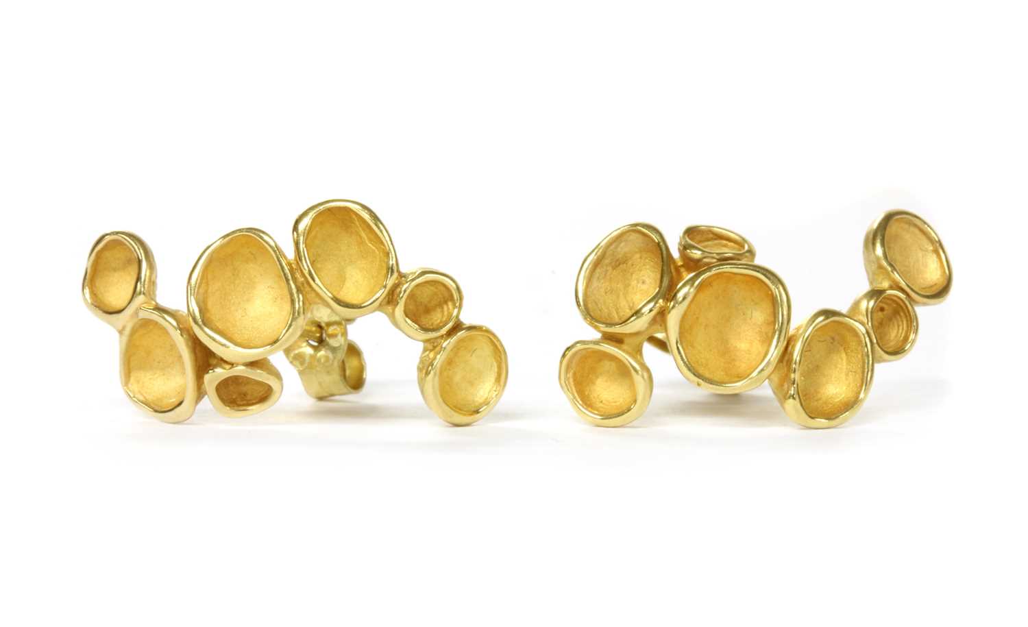 Lot 1209 - A pair of 9ct gold stud earrings