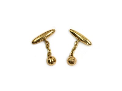 Lot 1288 - A pair of Victorian 18ct gold cufflinks