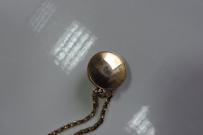 Lot 112 - A Victorian banded agate and diamond pendant