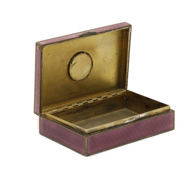 Lot 15 - A small guilloche enamel hinged box