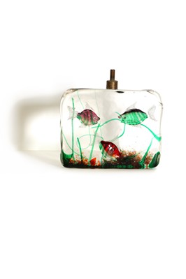Lot 457 - A Murano Cenedese glass 'Aquarium' lamp