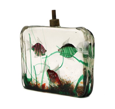 Lot 457 - A Murano Cenedese glass 'Aquarium' lamp