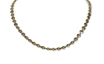 Lot 1208 - A 9ct gold two colour gold necklace