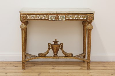 Lot 774 - A Gustavian giltwood console table