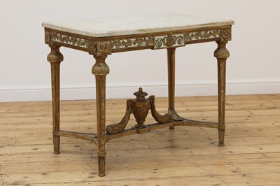 Lot 774 - A Gustavian giltwood console table