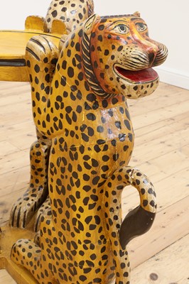 Lot 31 - A carved wooden, papier mâché and painted occasional table