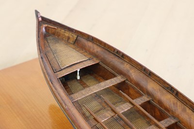 Lot 630 - A wooden model of a Thames rowing cutter