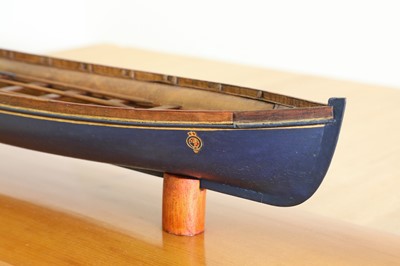 Lot 630 - A wooden model of a Thames rowing cutter