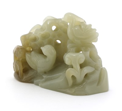 Lot 311 - A Chinese jade carving