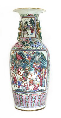Lot 50 - A Chinese Canton enamelled famille rose vase