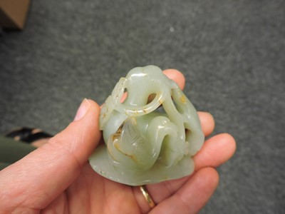 Lot 186 - A Chinese jade carving