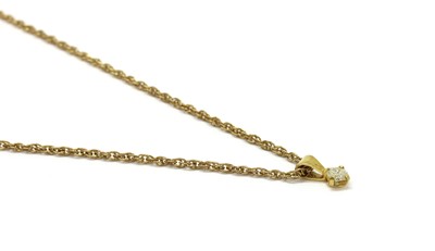 Lot 95 - A 9ct gold single stone diamond pendant