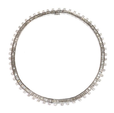 Lot 438 - A Continental diamond set rivière necklace, attributed to Zocchai