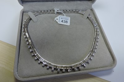 Lot 438 - A Continental diamond set rivière necklace, attributed to Zocchai