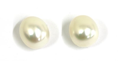 Lot 337 - Two unmounted, undrilled cultured South Sea pearls