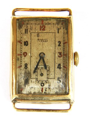 Lot 484 - An Art Deco 9ct gold Tissot mechanical watch