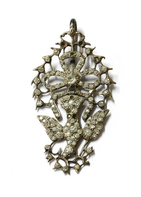 Lot 8 - An early 19th century silver paste set Saint Esprit dove pendant