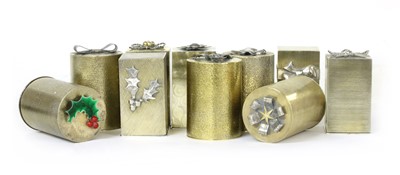 Lot 1341 - A set of ten silver and silver gilt Christmas Carol boxes, by Stuart Devlin, London 1971-1980