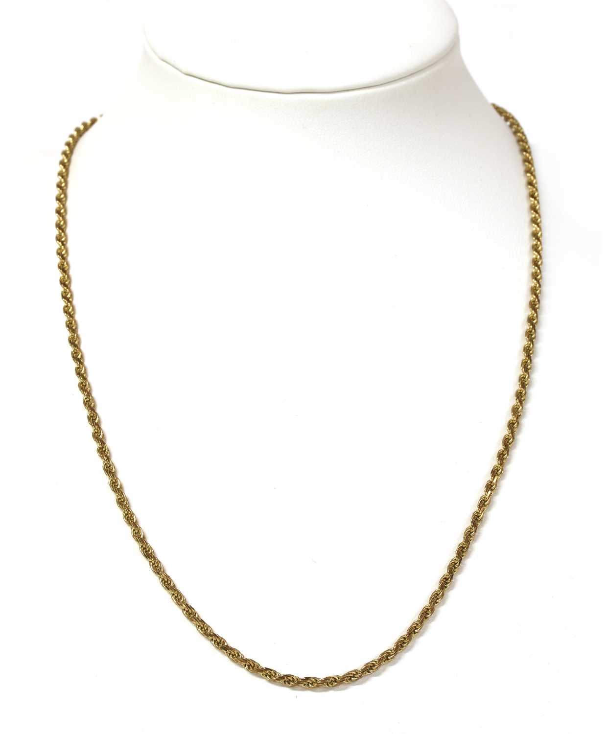 Lot 179 - A 9ct gold filed rope link necklace