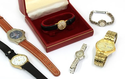 Lot 507 - A ladies' gold-plated Omega mechanical strap watch