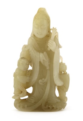 Lot 415 - A Chinese jade carving